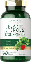 1200 mg 240 Capsules Non-GMO Gluten Free Plant Sterols Supplement with Beta Sitosterol Y7361
