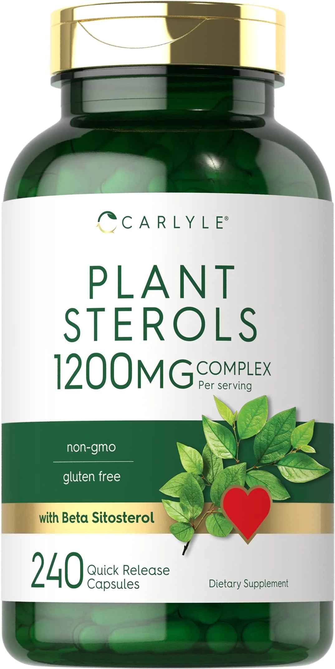 1200 mg 240 Capsules Non-GMO Gluten Free Plant Sterols Supplement with Beta Sitosterol Y7361