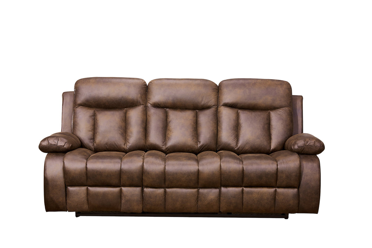 Microfiber Reclining Sofa and Loveseat Q542