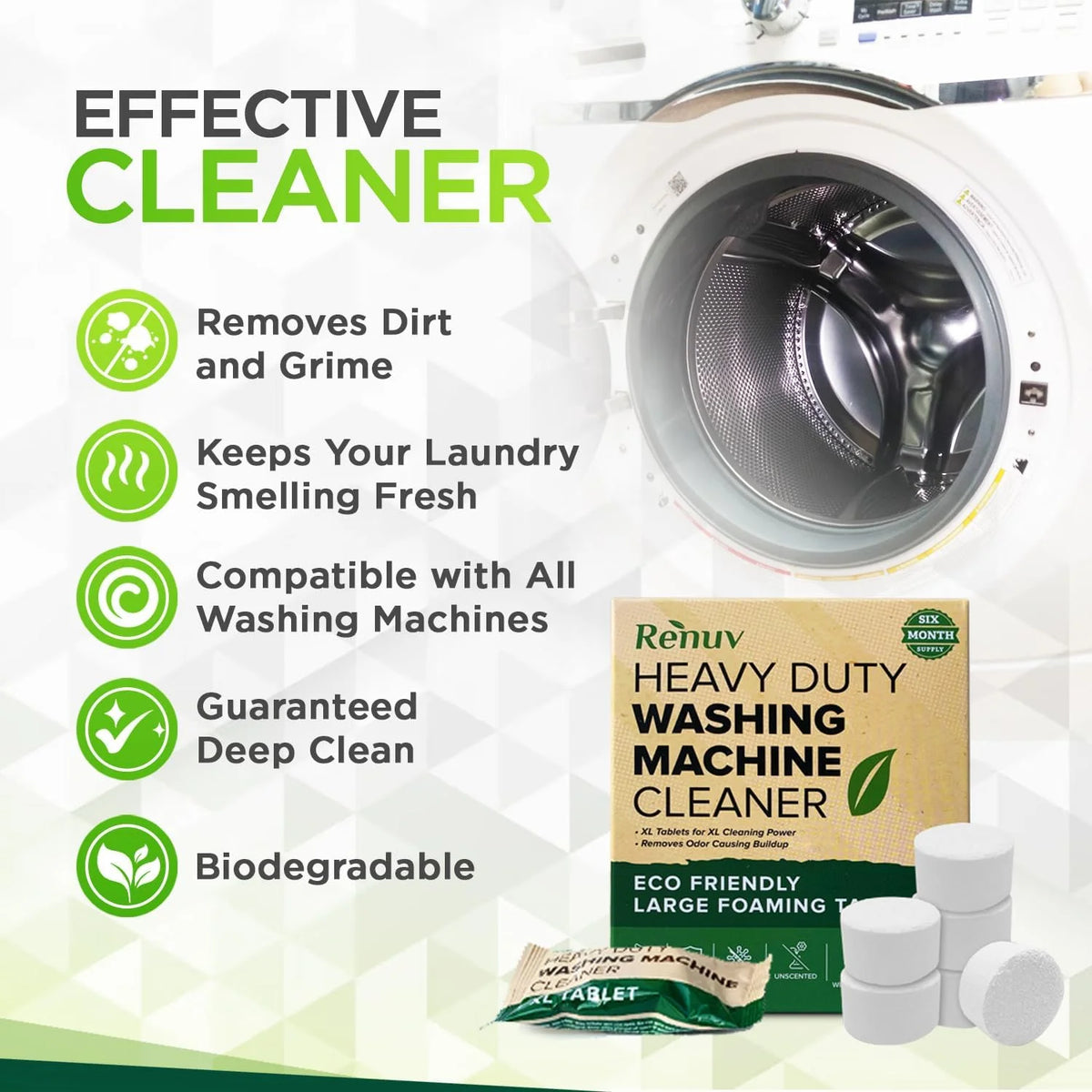 Washing Machine Cleaner 40g Tablets D950