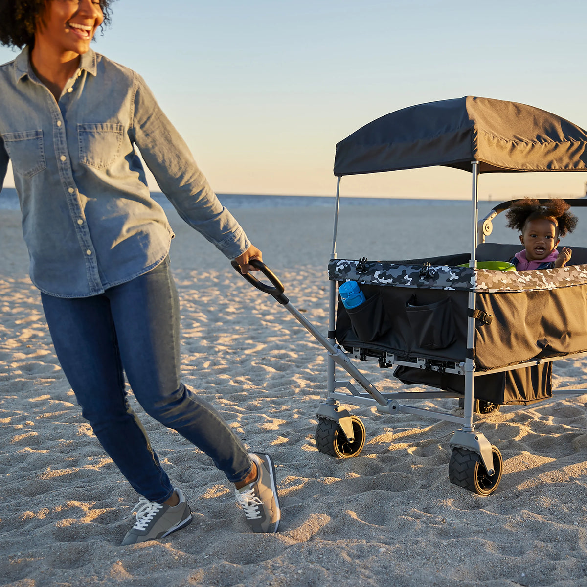 Charcoal Camo Quad Wagon Stroller W38192