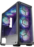 Black ATX Mid-Tower Case with 6pcs 120mm ARGB Fans Q8378