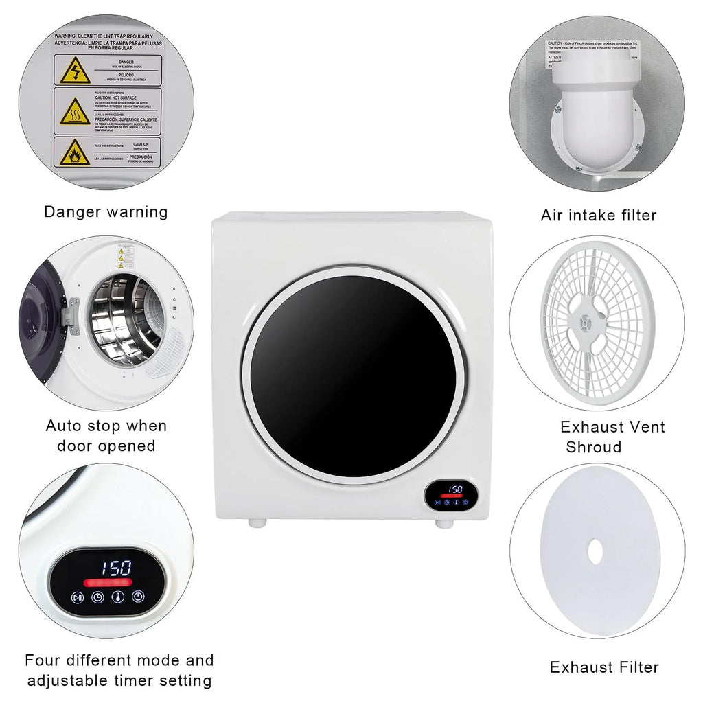 2.6 cu.ft Compact Laundry Dryer T536021