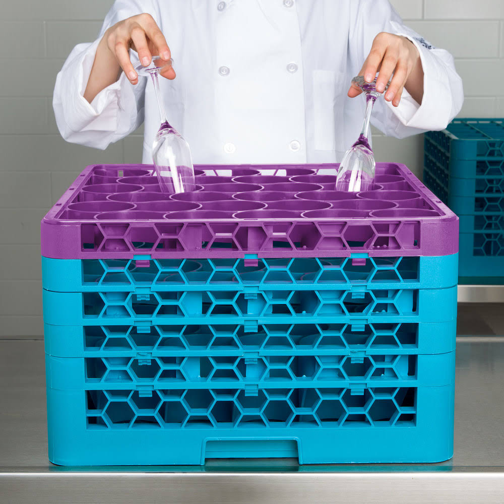 30 Compartment Lavender Glass Rack with 5 Extenders A38405