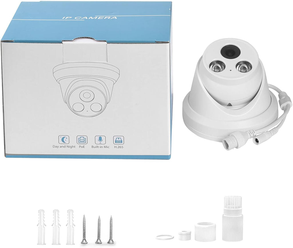 4K 8MP Outdoor PoE IP Turret Camera with Mic, 2.8mm Lens, IP67 F7370