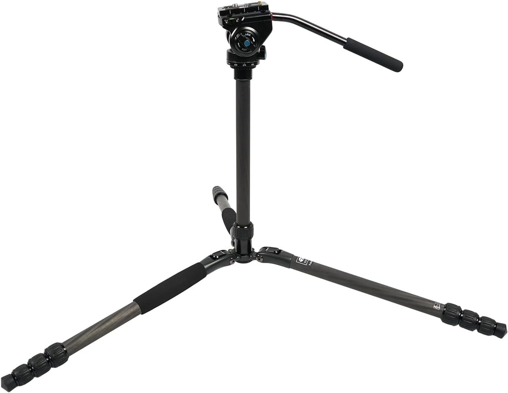 Carbon Fiber Tripod with Compact Fluid Video Head F988