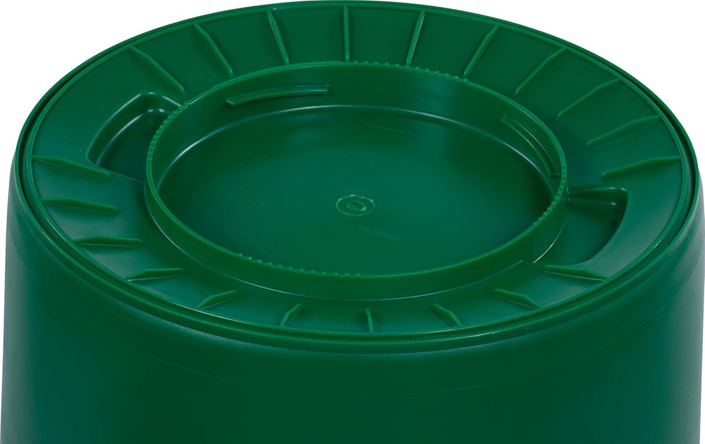 Green 32 Gallon Round Waste Container Pack of 2 R8382