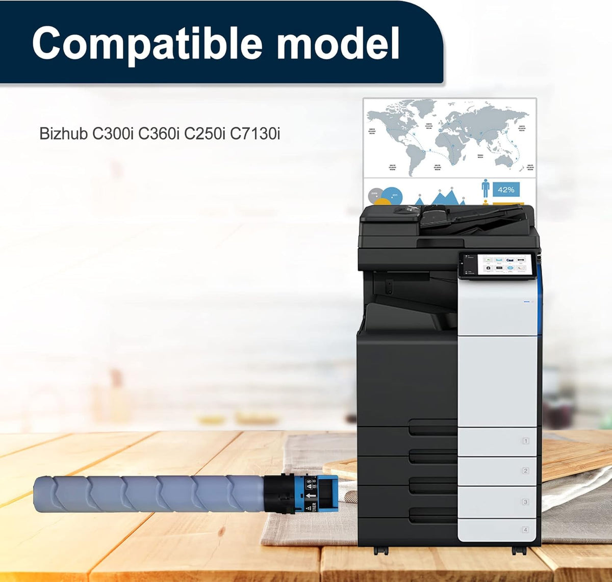Cyan 2 Packs Compatible Toner Cartridge F62538