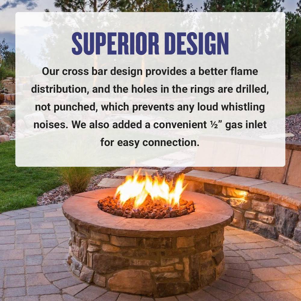 30x22 Stainless Steel Fire Pit Ring Burner M42737