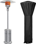 Gas Patio Heater with Wheels and Cover, 48,000 BTU Portable Propane Heater E433