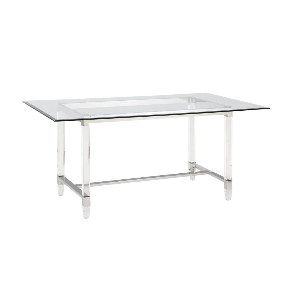 Glass Dinette Set with 4 Chairs Y91174