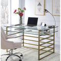 Antique Gold Clear Glass Desk A792535