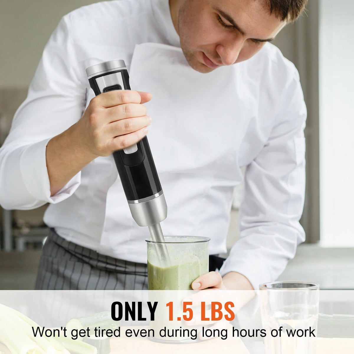 Commercial Immersion Blender 200W 8-Speed O1766
