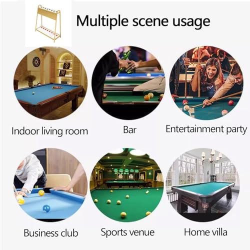 Portable Metal Pool Cue Holder Stand for 8 Pool Sticks F88787