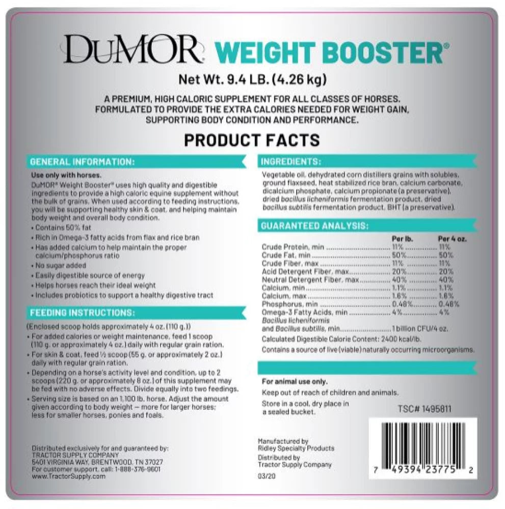 High Calorie Horse Weight Booster Supplement D229687