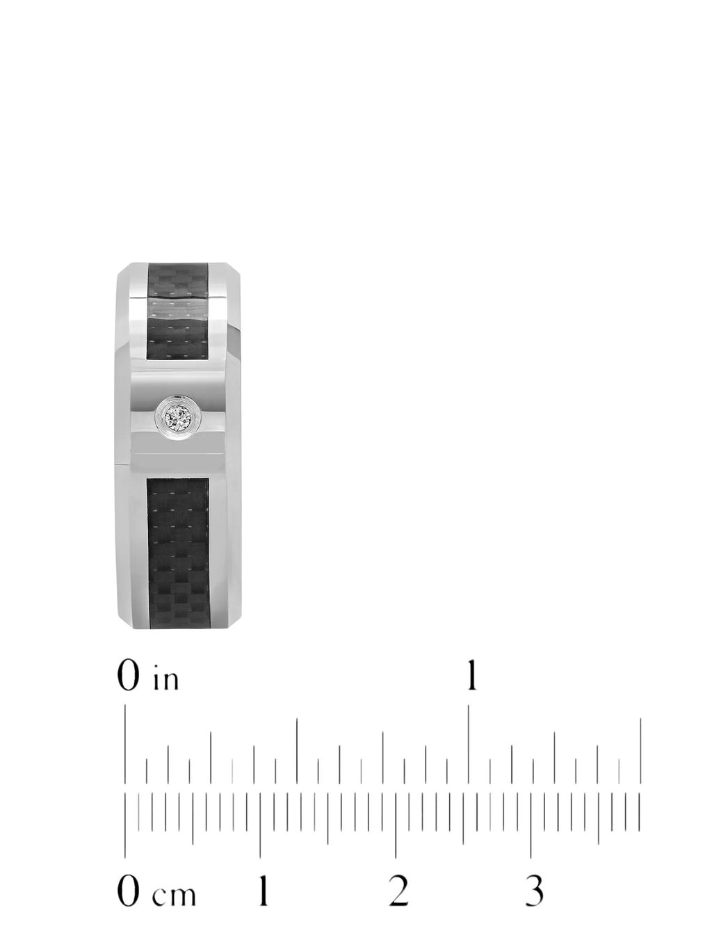 8mm Tungsten Carbon Fiber Men's Ring H756