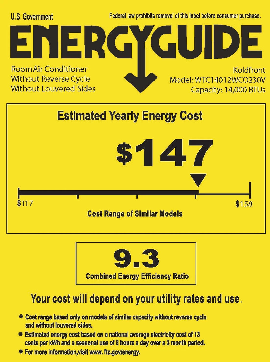 14000 BTU 230 Volt Through-The-Wall Air Conditioner P571