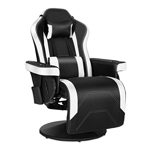 Black Blue Gaming Recliner Chair with Speakers and Massage E68450