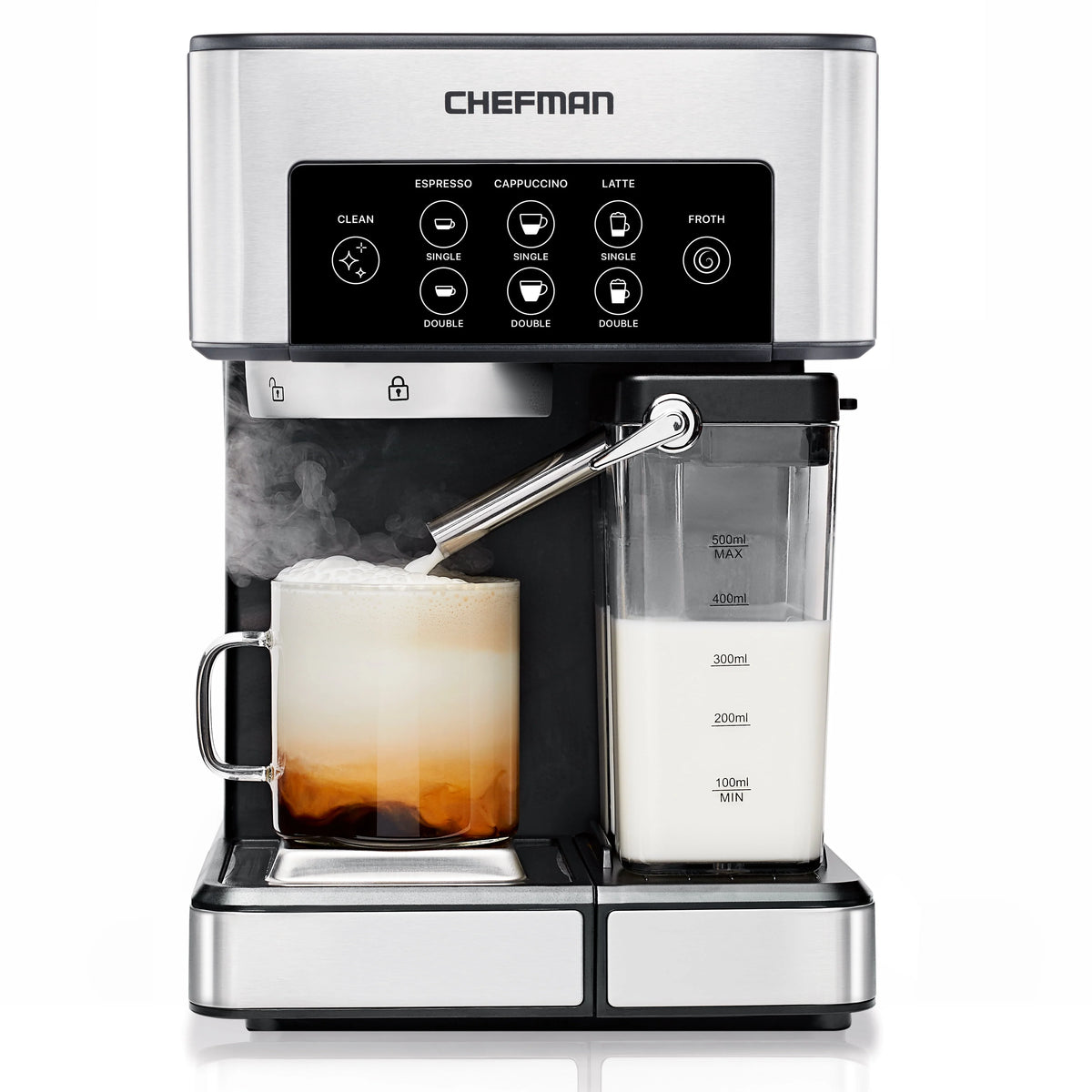 6-in-1 Espresso Machine with Milk Frother D3146