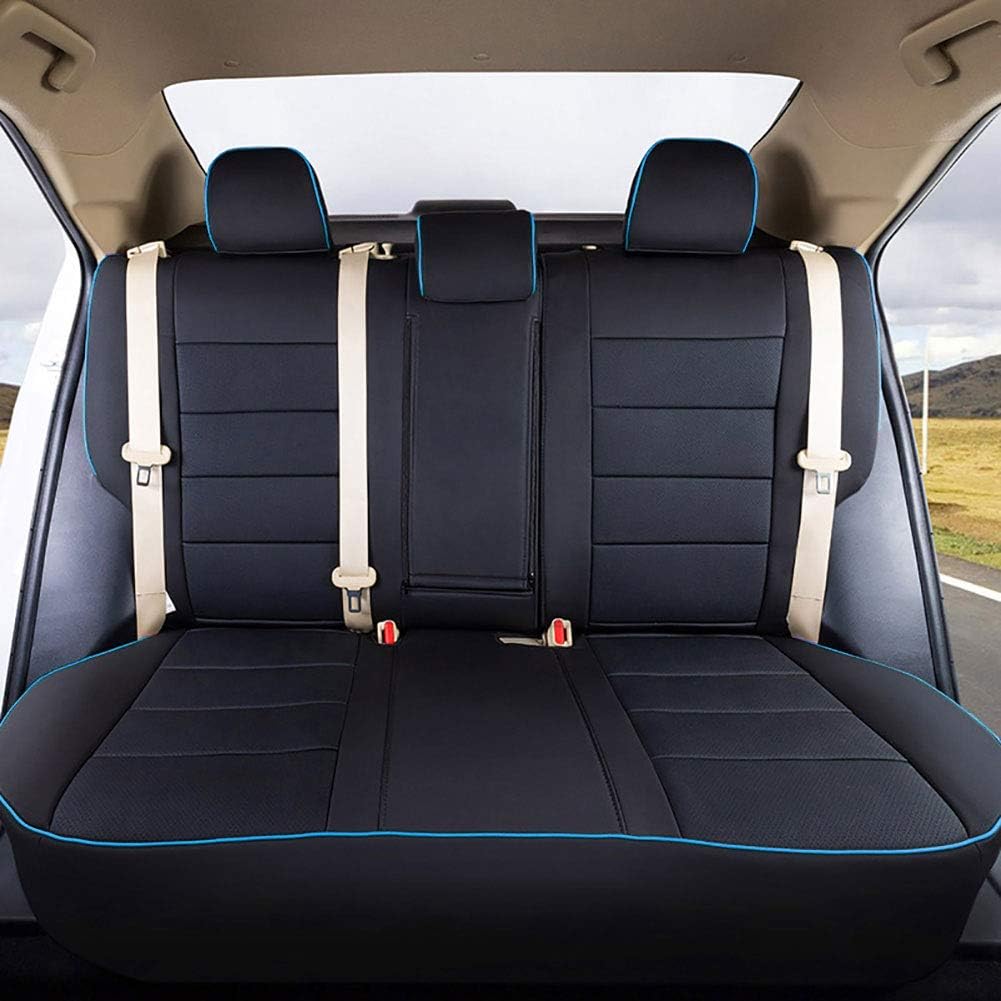 Custom Fit Full Set Car Seat Covers Leatherette Black Gray P1990