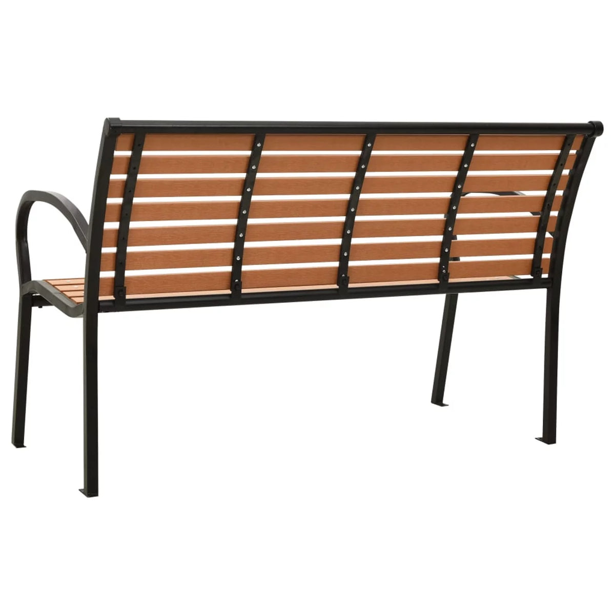 3-Seater Garden Bench with WPC Seat and Steel Frame N451