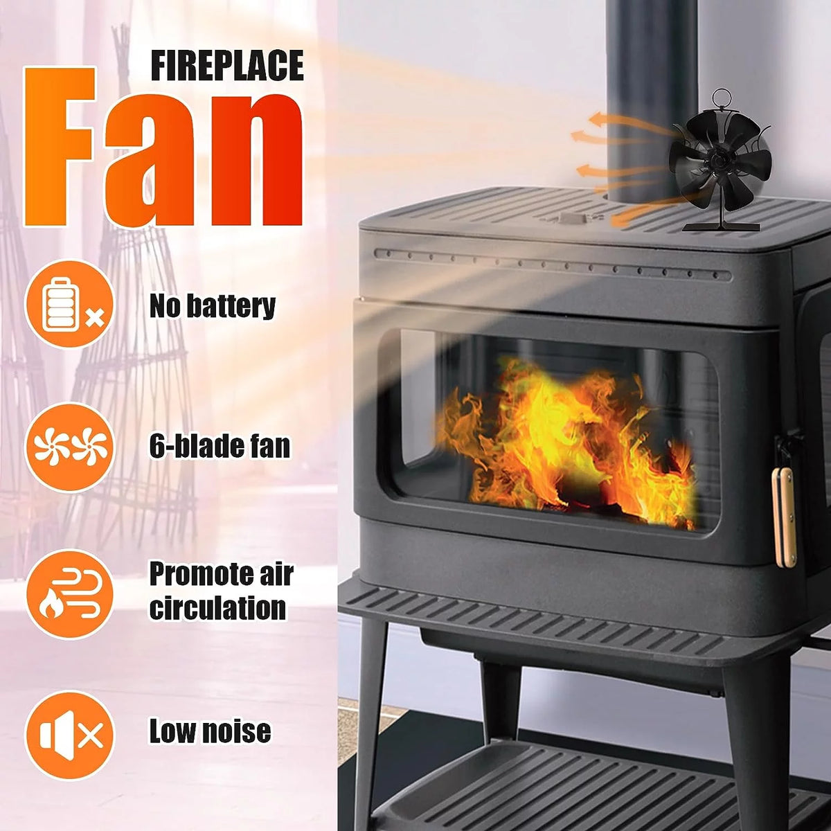 Wood Stove Fan with Bracket M232597