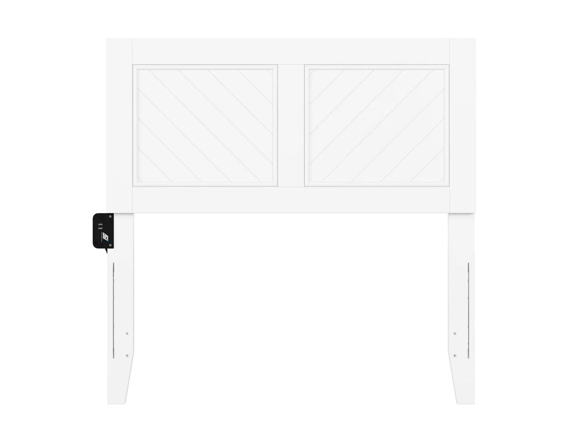 White Solid Wood Twin Headboard V975110
