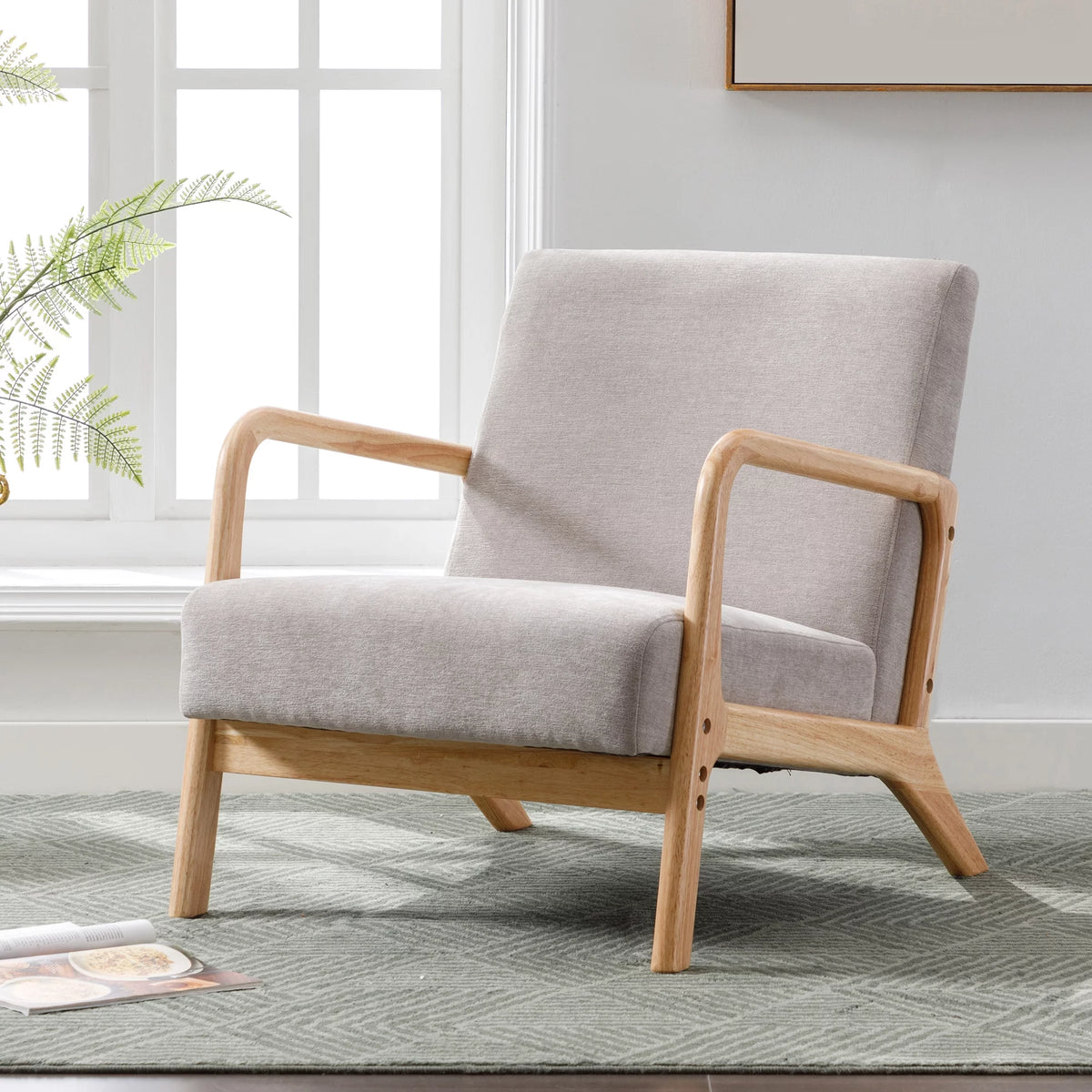 Mid Century Modern Chenille Accent Chair H762