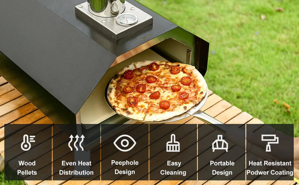 13 Multi-Fuel Pellet Fired Pizza Oven with Pizza Stone E384420