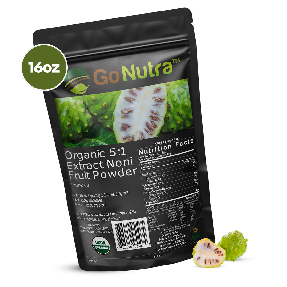 Organic Noni Fruit Powder 16 oz W7596