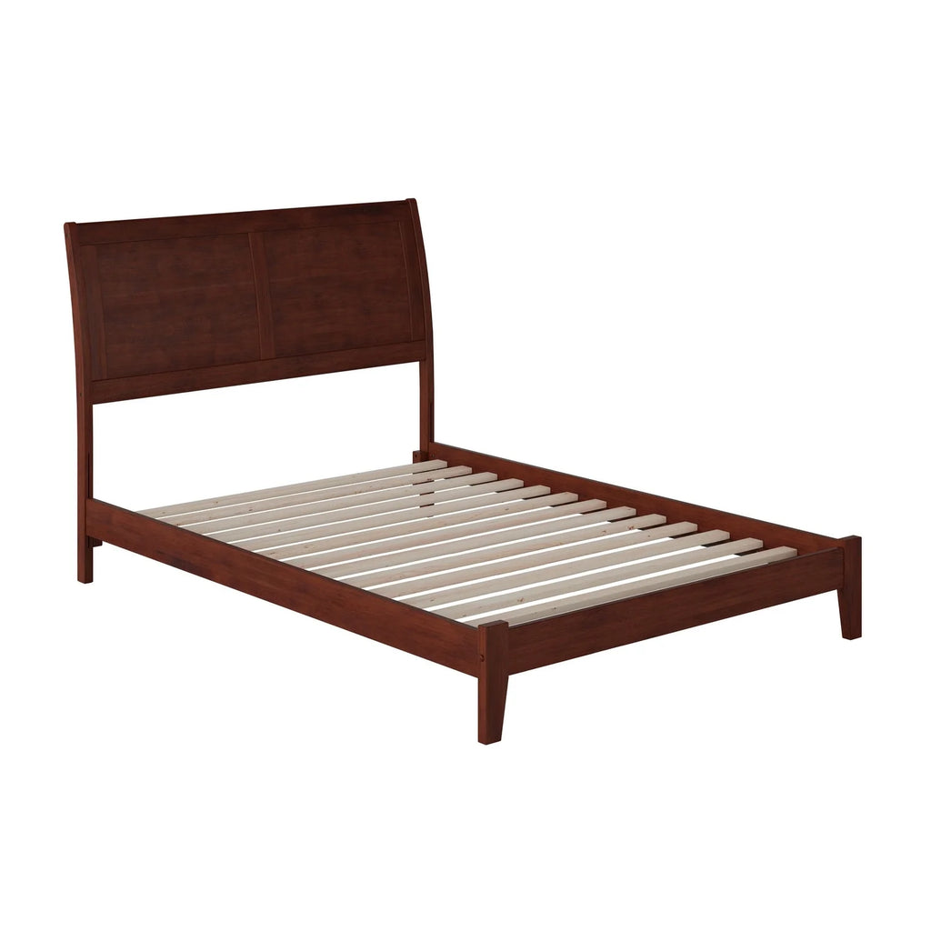 Walnut Open Foot Full-size Platform Bed V966486