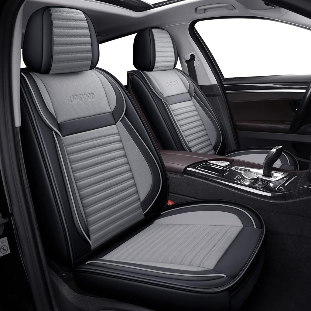 Black Faux Leather Automotive Seat Covers D689470