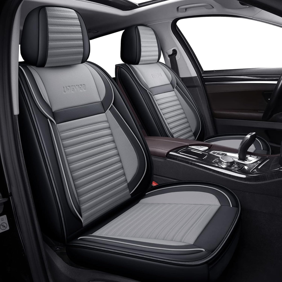 Black Faux Leather Automotive Seat Covers D689470