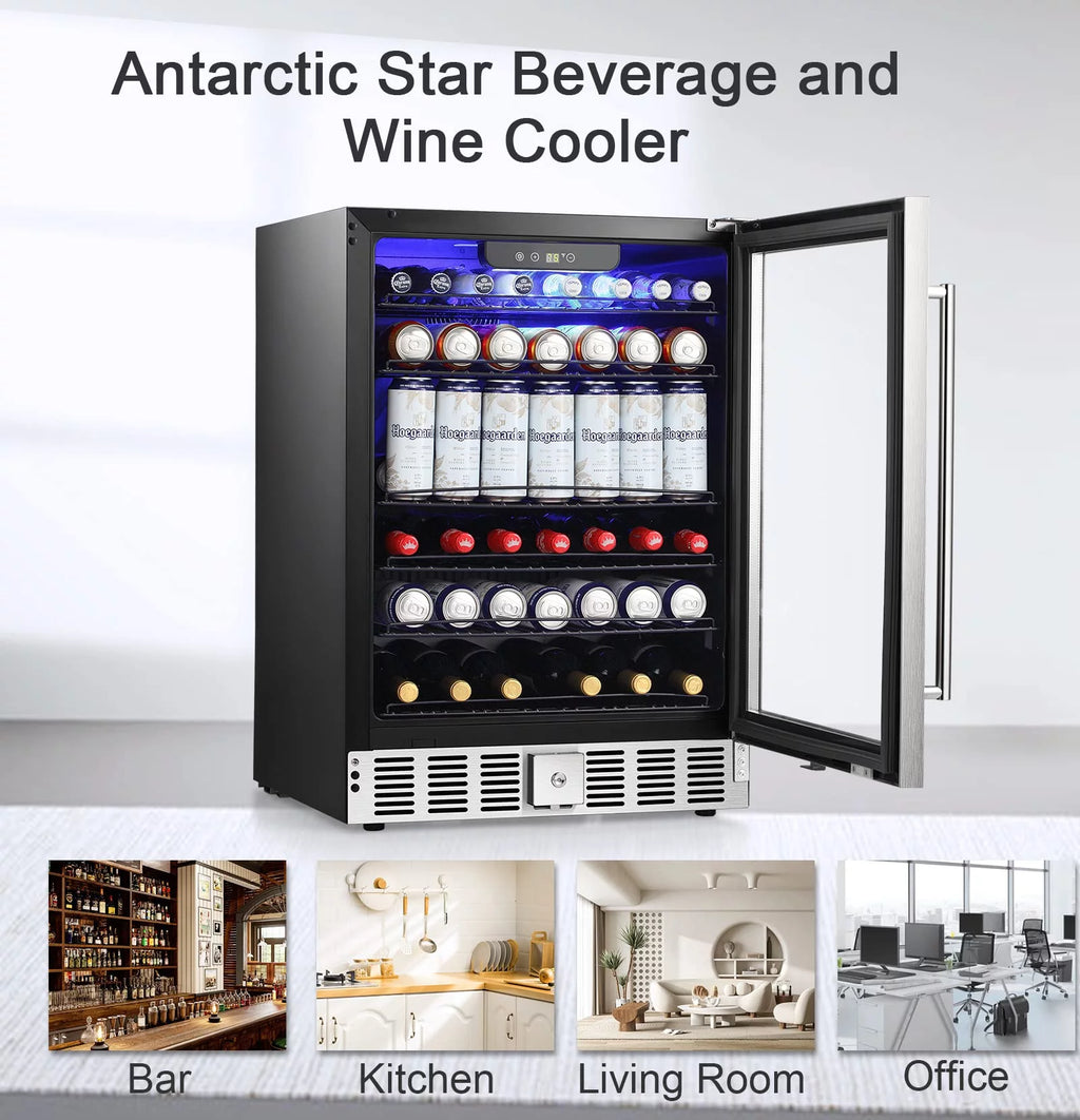5.1 Cu.ft Beverage Refrigerator Cooler with Lock V9507