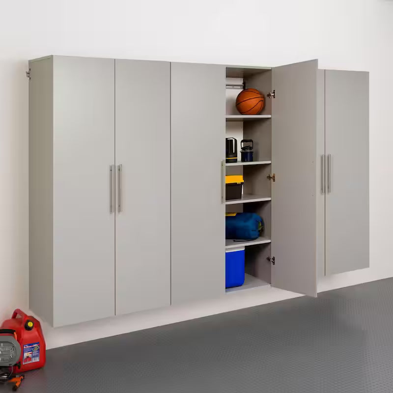 Light Gray 4-Shelf Wall Mounted Garage Cabinet M5370