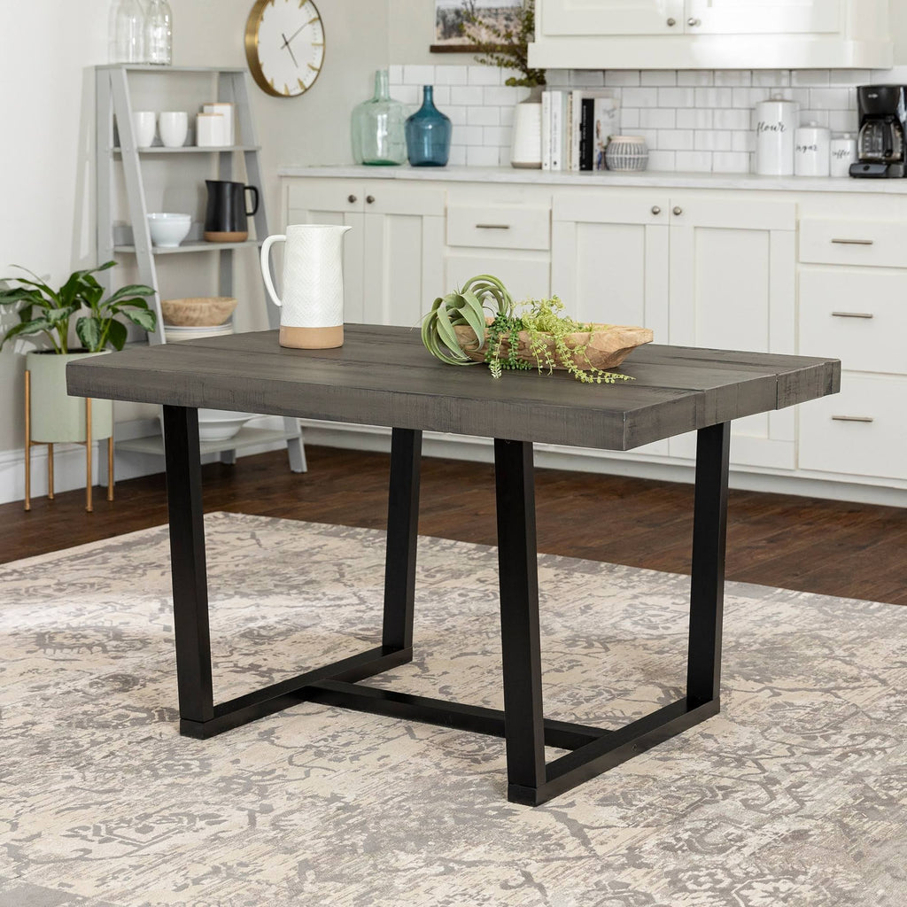 52-Inch Distressed Wood Dining Table Y649