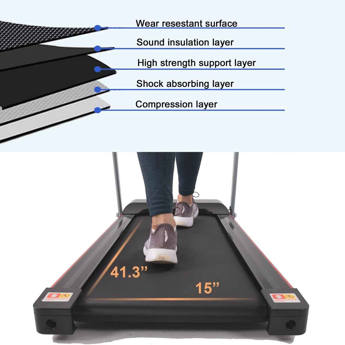 Folding Treadmill with Desk Electric Treadmill N70001