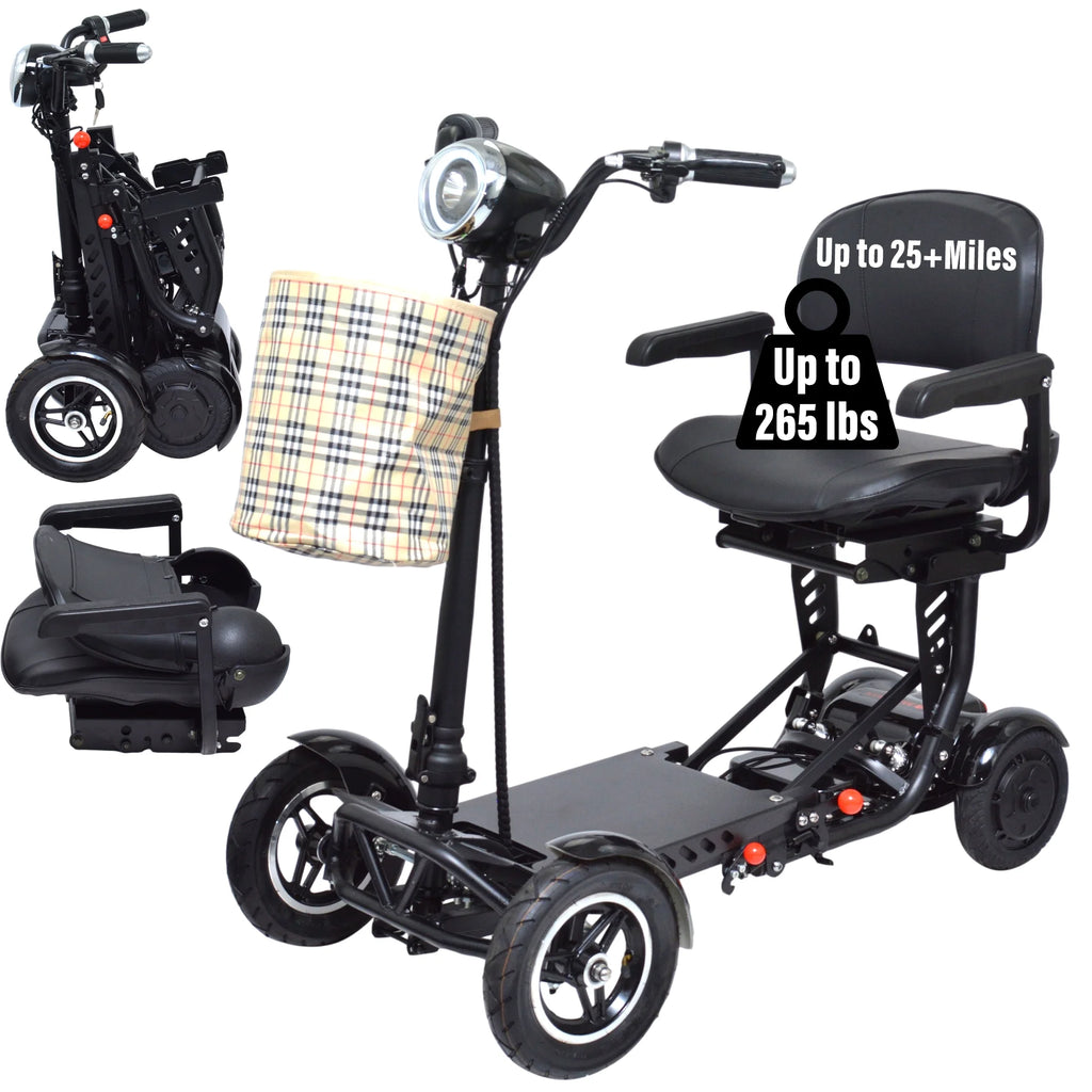4 Wheel Foldable Powered Mobility Scooter with Seat W15287