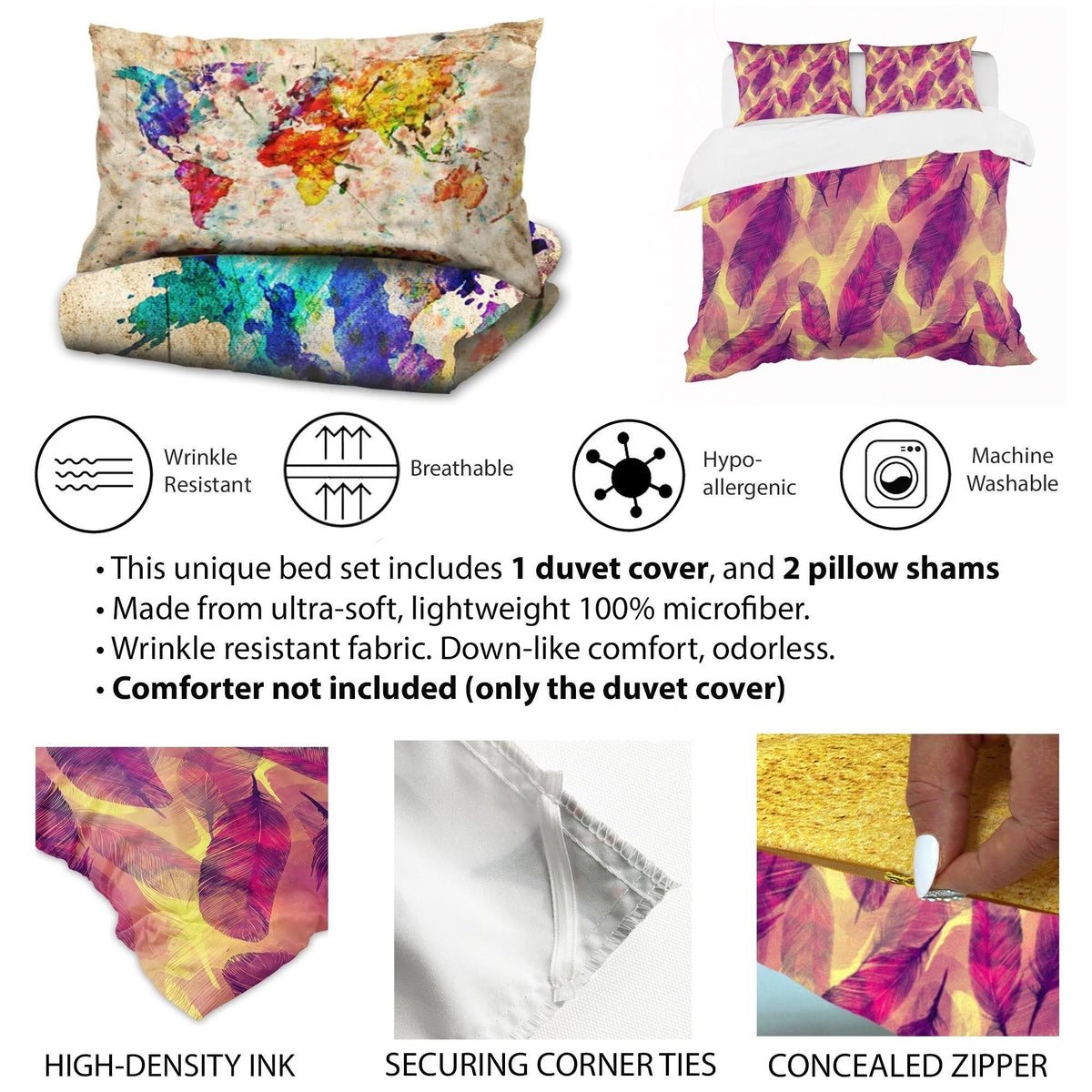 Kids Bedding Set - Duvet Cover & Shams Full/Queen S4719