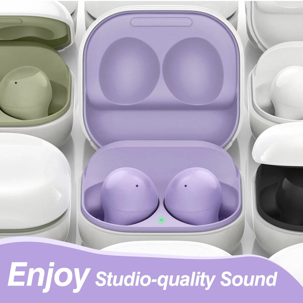 Truly Wireless Bluetooth Headphones with Noise Isolation, Amplified Bass and Dual Dynamic Microphone - Purple M999
