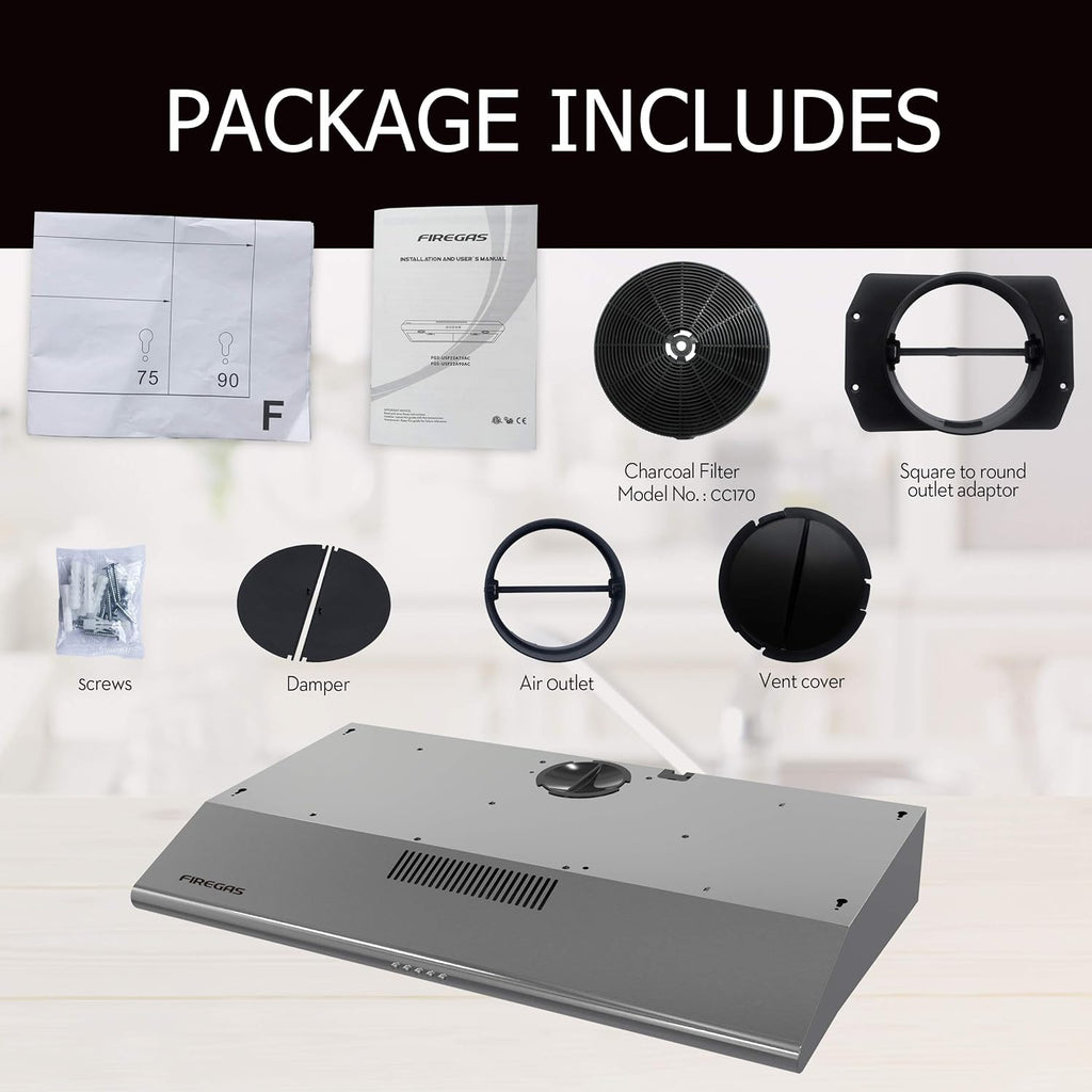 36 inch Ducted/Ductless Convertible Under Cabinet Range Hood G616257