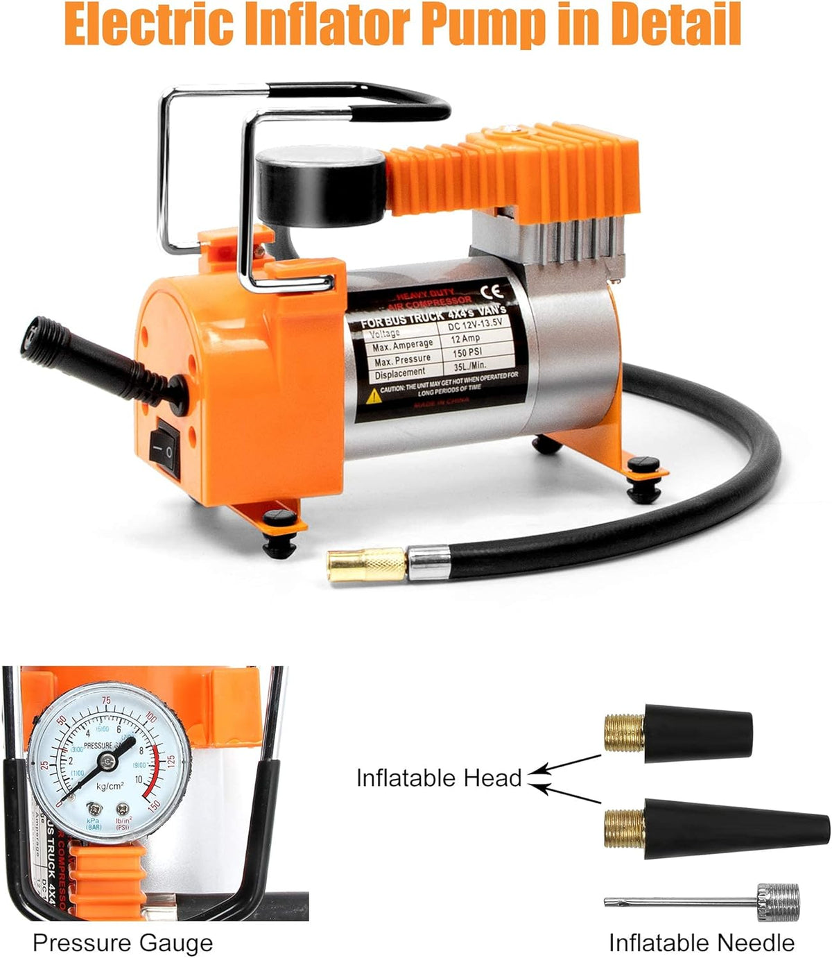 3 Ton Electric Car Jack with Electric Wrench and Inflator Pump Q44393