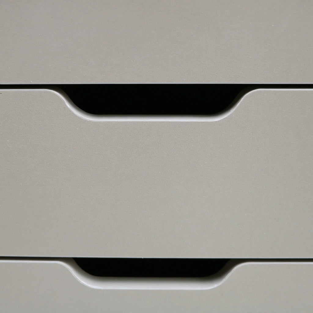 5 Drawer White Gray Rolling Filing Cabinet P425