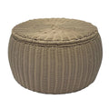 Wicker Rattan Storage Footstool Q48875