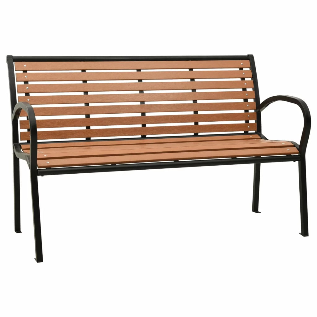 3-Seater Garden Bench with WPC Seat and Steel Frame N451