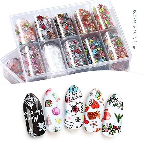 Holiday Nail Art Transfer Foils Stickers Decals W5262