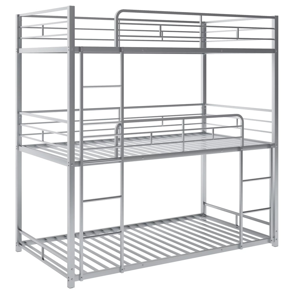 Metal Twin-over-Twin-over-Twin Bunk Bed J273