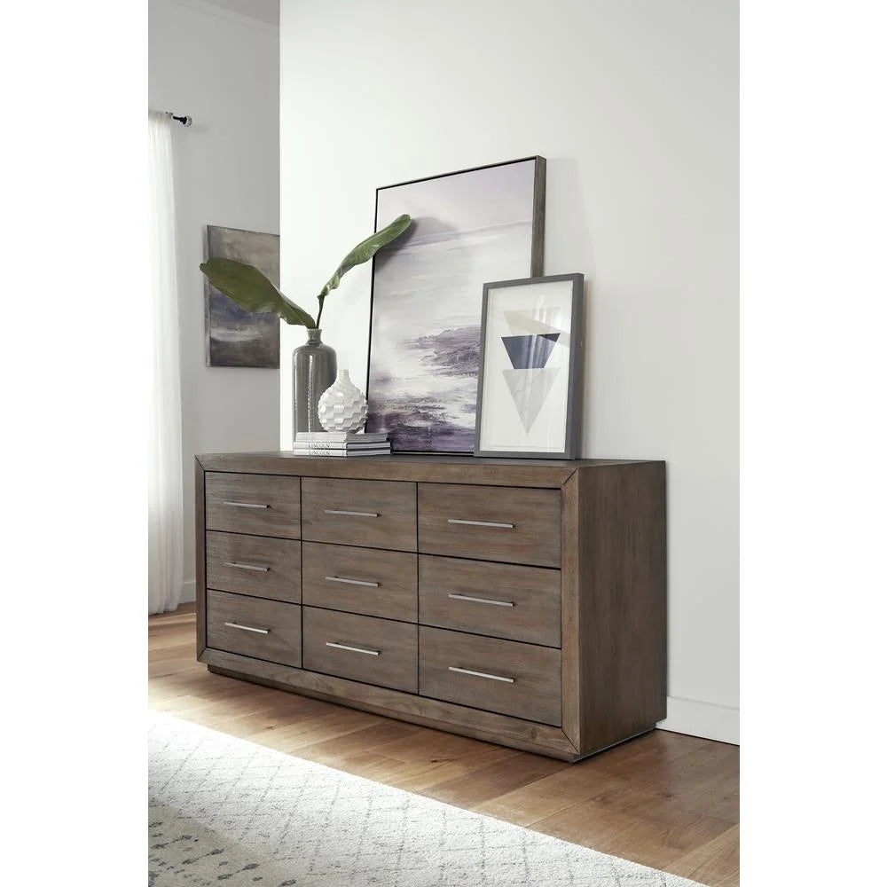 Nine Drawer Dresser in Dark Pine N385298
