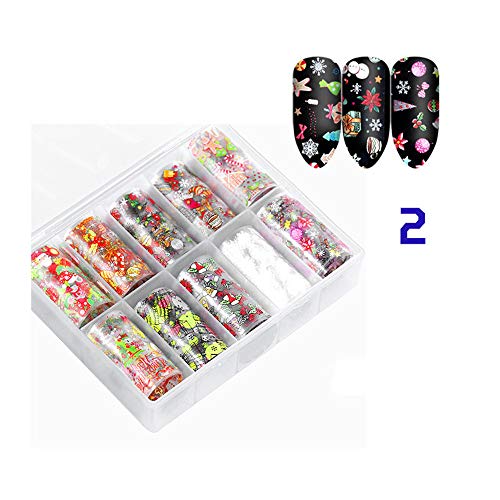 Holiday Nail Art Transfer Foils Stickers Decals W5262