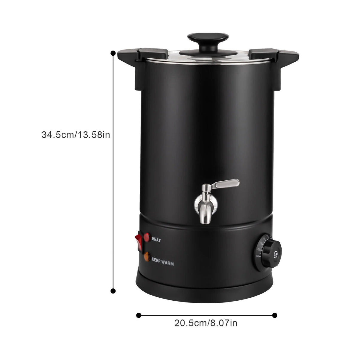 8L 1KW Stainless Steel Commercial Coffee Urn J820